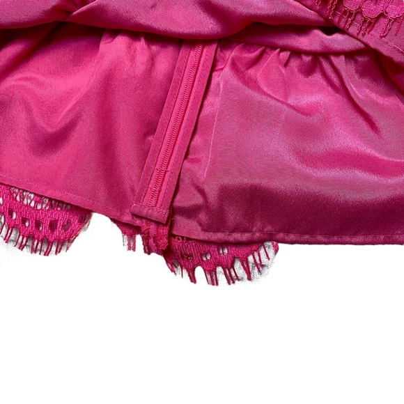 J.Crew Petite Peplum Lace Sleeveless Blouse 2P Bright Pink Eyelash Trim - Picture 11 of 16